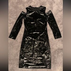 A/X Armani Exchange Black Cold Shoulder Sheath Dress